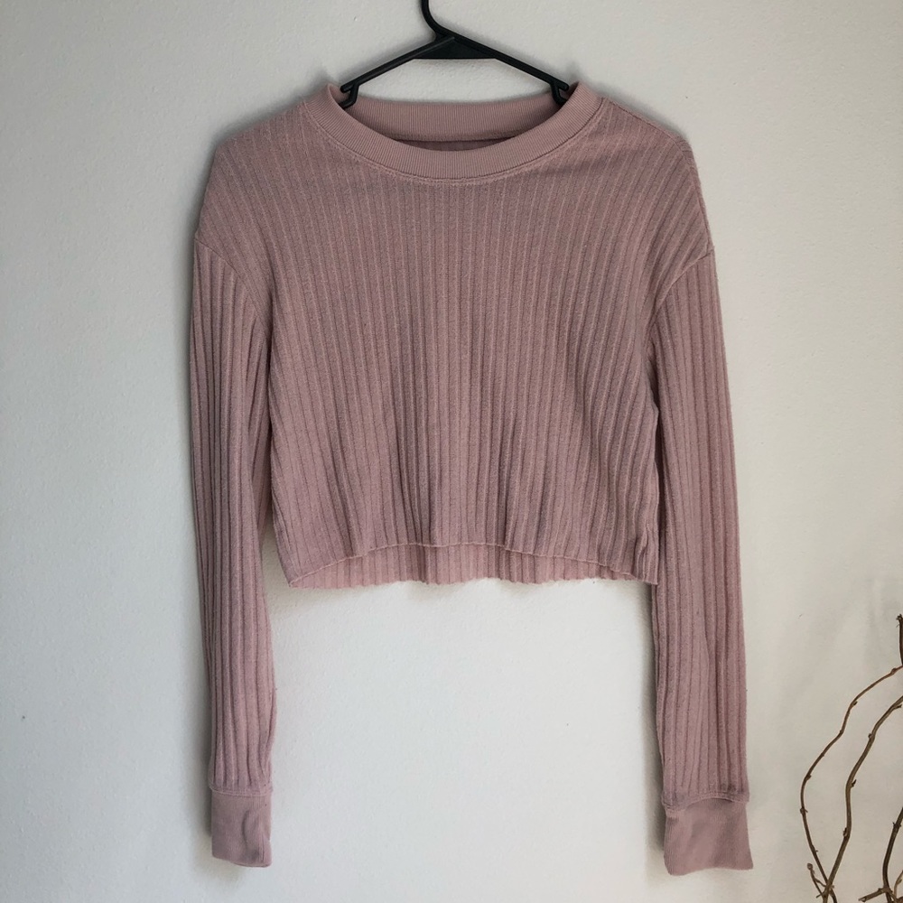 Pacsun cropped ribbed long sleeve